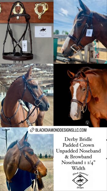 The Derby Bridle-Wide Noseband Unpadded Bridle - Image 10