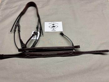 Fancy (Double stitched) Bridle with Padded Noseband and Browband - Image 2