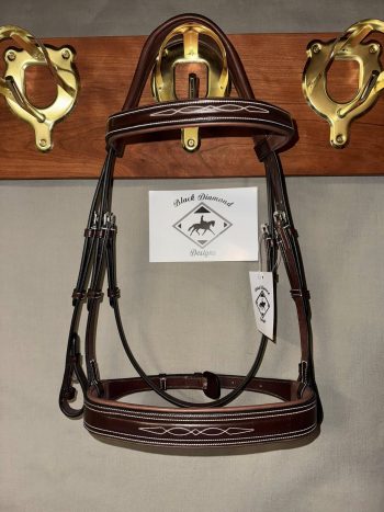 Fancy (Double stitched) Bridle with Padded Noseband and Browband - Image 4